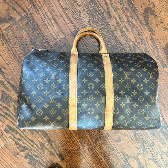 Louis Vuitton Vintage Keepall 45 Monogram Canvas Duffel Bag Overnight Bag - Picture 2 of 14